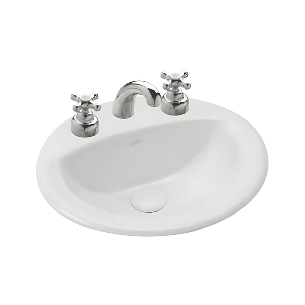Bacha de lavatorio Ferrum tori ovalada chica 3 ag blanca L029S-B