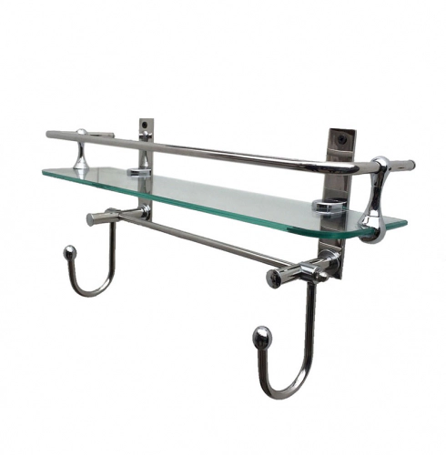 Accesorio Repisa Perchero Con Cristal - Niquel Cromo Kurymar