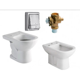 Combo Sanitarios Ferrum+ Fv valvula 368.01 y tecla 368.04