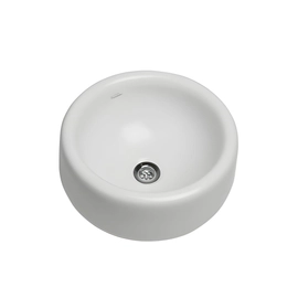 Bacha cilíndrica chica Ferrum Milos blanco satinado  MLS-BH-166-BS