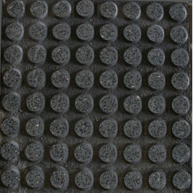 Baldoson Lanik 40x40 Modelo Goma  negro/negro 8401