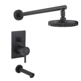 Griferia monocomando bañera c/transf Estalgrif Arona black 750/030-10