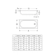 Bañera Ferrum Luxing s/Antidezlizante 140x70x37 Bca BCH-BA-033-BL