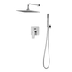 Griferia ducha embutir c/transf y duchador Peirano Wave cromo 85-168