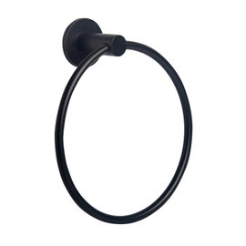 Accesorio de baño Ottone Toallero Aro Basic negro mate