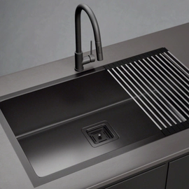 Bacha bajo mesada simple Mi pileta Black 670B