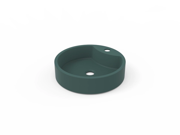 Bacha de apoyo Cree Redonda Nº16 37,5x9 cm 1 aguj verde mate B16M-MATVD