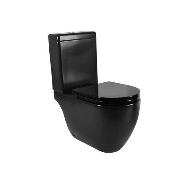 Inodoro largo Ferrum Fontana negro satinado FON-IN-250-NS