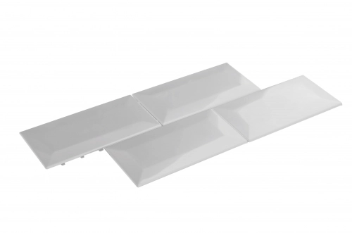 Malla Indra Acero Inox 38X15.5 SUBWAY BISEL BLANCO MATE