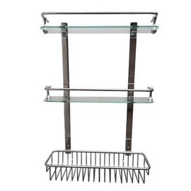 Accesorio Repisa Triple 2 Cristales Niquel Cromo Kurymar