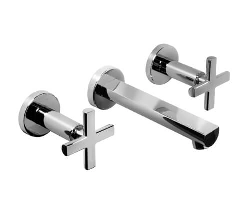 Griferia de lavatorio Hidromet Flat pared cruz cr 84180