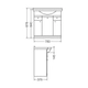 Mueble vanitory Ferrum 80 cm limoges sin mesada blanco LIM-MB-001-BL