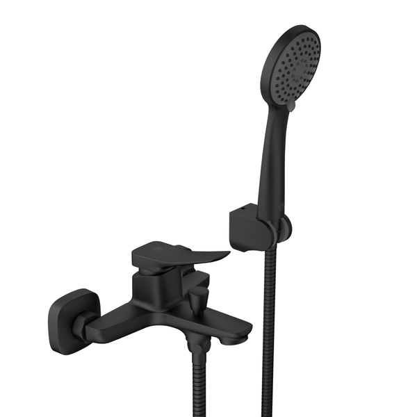 Griferia de ducha monocomando c/duchador Chapelco negra 0310/S7-NG