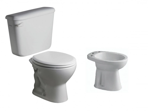 Juego Baño Ferrum Andina Inodoro Bidet Deposito Dual+asiento