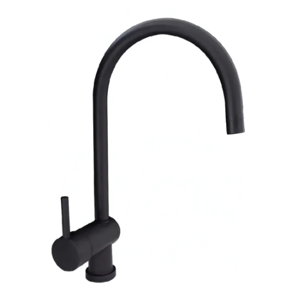 Grifería de cocina Hidromet monocomando jockey pico curvo black