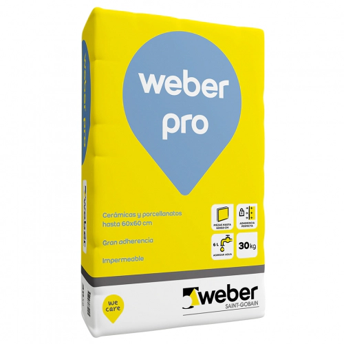 Adhesivo Porcellanato Weber Col Pro 30 Kg 92-0101