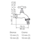 Grifería FV 19 mm jardin para manguera 0436-19-C