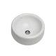 Bacha cilíndrica chica Ferrum Milos blanco satinado MLS-BH-166-BS