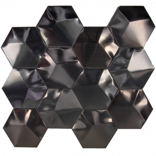 ARREN Malla Negro Metalizado Hexagonal 30x30 modelo YGS 069 STAR