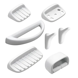 Accesorios de baño Ferrum compacto kit 7 piezas blanco ACO-JG-008-BL