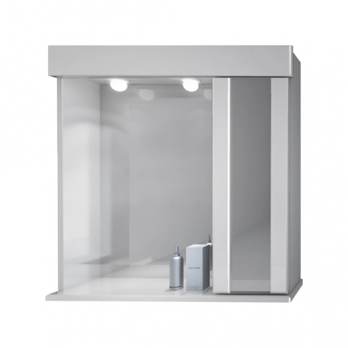 Botiquin Laqueado Con Puerta Vidrio Schneider Blanco