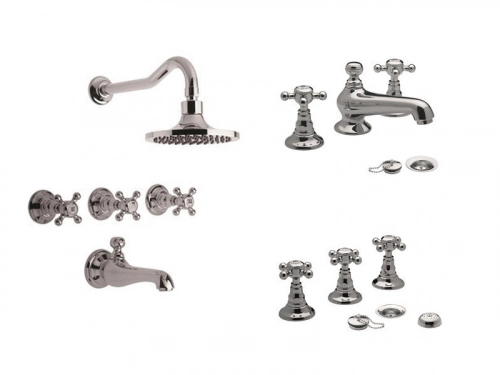 Griferia Baño Fv Vermont 83 cruz Lavatorio Bidet Ducha