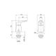 Griferia de bidet Peirano Mora monocomando cr 70-193