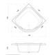 Bañera Versailles Cuore solo casco 140x140 bco