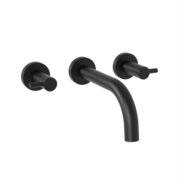 Griferia de lavatorio pared Hidromet Jet black 03780NEGR