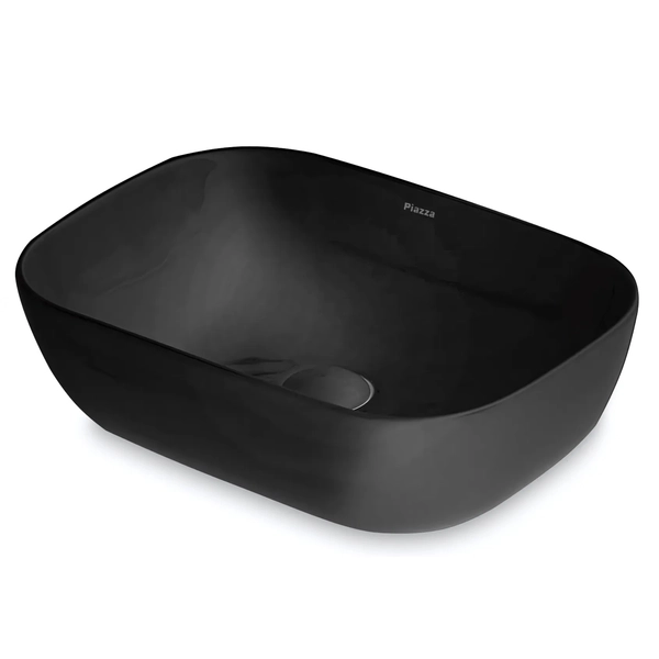 Bacha de baño Piazza 455x320x140mm de apoyo negra A426NE