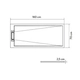 Piso de ducha Peirano 160X70X25 blanco PDU103