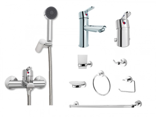 Griferia Baño Monocomando Completo Bilbao Peirano + Kit