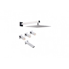 Griferia ducha con transferencia Bellagio cromo Haaz Botticino