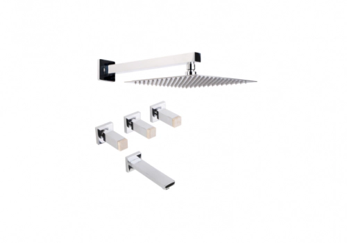 Griferia ducha con transferencia Bellagio cromo Haaz Botticino