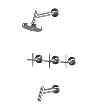 Griferia De Ducha Andez Con Transferencia Mass Cromo