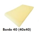 Piso Atermico Lanik 40x40 Borde ballena blanco 6309