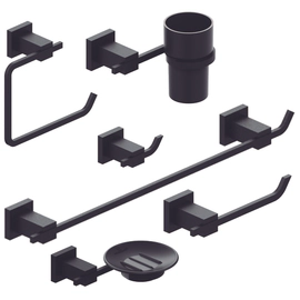 Accesorios de baño Hidromet Geometry 6 pzas black 2882NEGR