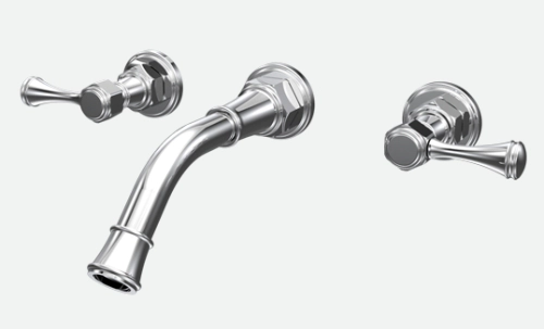 Griferia Lavatorio De Pared Antique Lever Cromo Andez 550.41