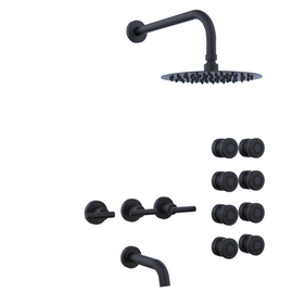 Griferia de ducha Hidromet 3V Pico+duchador c/escocesa Sun lever black 04545NEGR