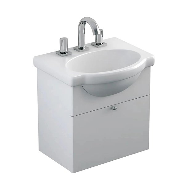Mueble vanitory Ferrum 48 cm venecia de colgar sin mesada blanco
