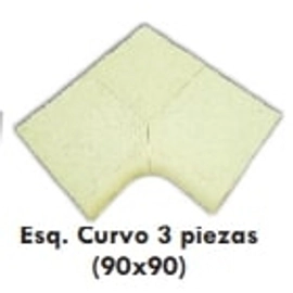 Piso Atermico Lanik 90x90 Esq curvo 3 pz crema 6921