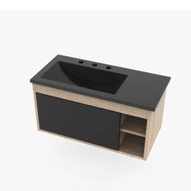 Vanitory Solaris Mars Negro/roble 3 AG VMARS-NG