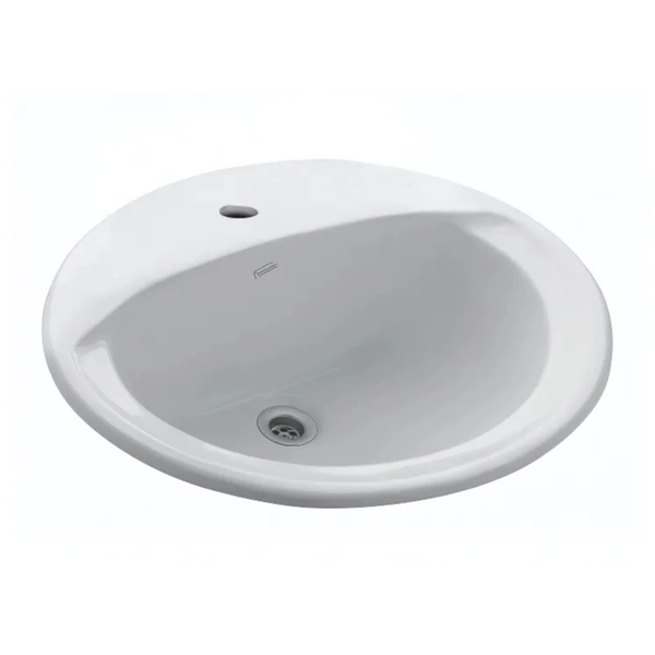 Bacha de lavatorio Ferrum armonica ovalada blanca 1 ag ARM-BH-133-BL