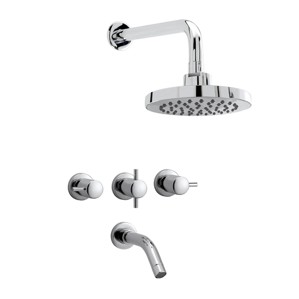 Griferia ducha emb. c/transf marbella plus 80-136-CR Peirano