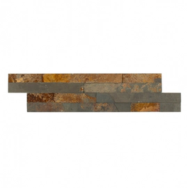Revestimiento Misiones 10x40 Izmir Oxido Panel De Piedra