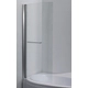 Mampara Incolora Perfil Aluminio Cromo 0.80x1.40 - Curva -