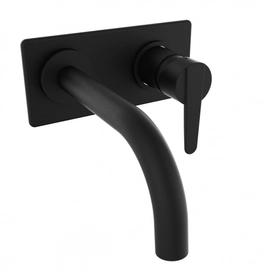 Griferia Lavatorio Hidromet Flat pared Negro 8480