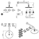 Griferia de ducha Hidromet 2V c/escocesa Sun lever black 04567NEGR