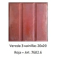 Piso de cemento Lanik 20x20 C/3 vainillas Rojas 7602.6