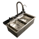Pileta doble de cocina Uhome Silver H7546